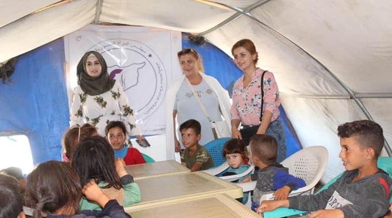 نشاط ترفيهي لاطفال مخيم" واشو كاني"
