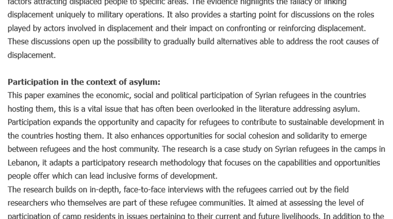 Participation in the context of asylum
