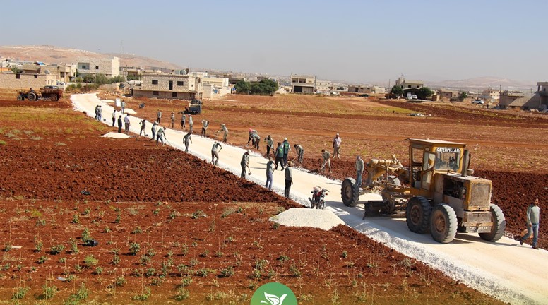 الإنتهاء من المرحلة الأخيرة لنشاط النقد مقابل العمل ( تأهيل الطرقات الزراعية في ريف ادلب )