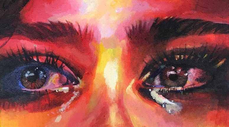 لوحات فنية حول موضوع القضاء على العنف الجنسي في حالات الصراع
