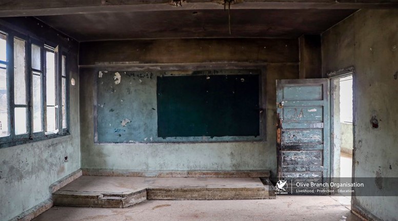 إعادة تأهيل كامل لمدرسة الفتح في مدينة سلقين