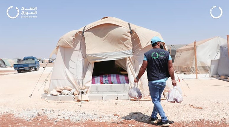 توزيع حصص الأضاحي على أكثر من ٤٧٥ عائلة في مخيم الكفرة و مخيمات اعزاز