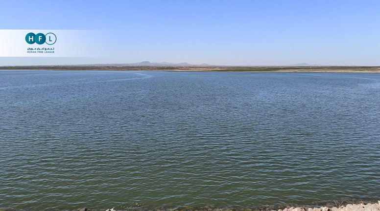 Water returns to Al-Basel Dam, west of Sahem Al-Golan town